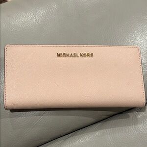 Michael Kors Blush Pink Saffiano Continental Wallet
